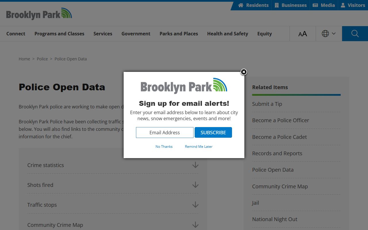 Brooklyn Park People Search - Police Open Data Portal
