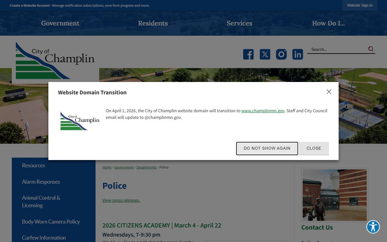 Champlin Police Department - People Search Records