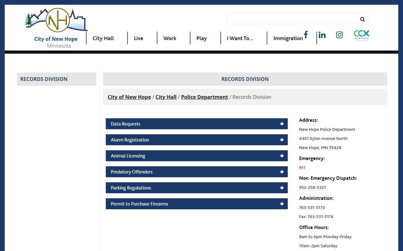 New Hope Police Department Records Division - New Hope People Search
