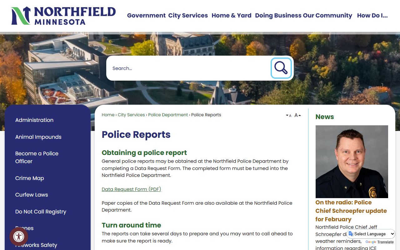 Northfield Police Department Records Division - Northfield People Search
