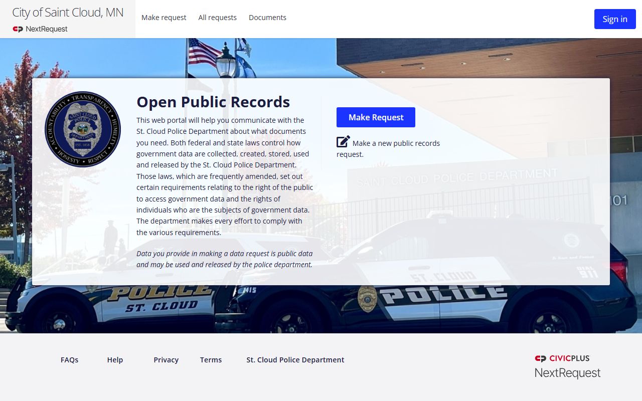 St. Cloud People Search - Police Records NextRequest Portal