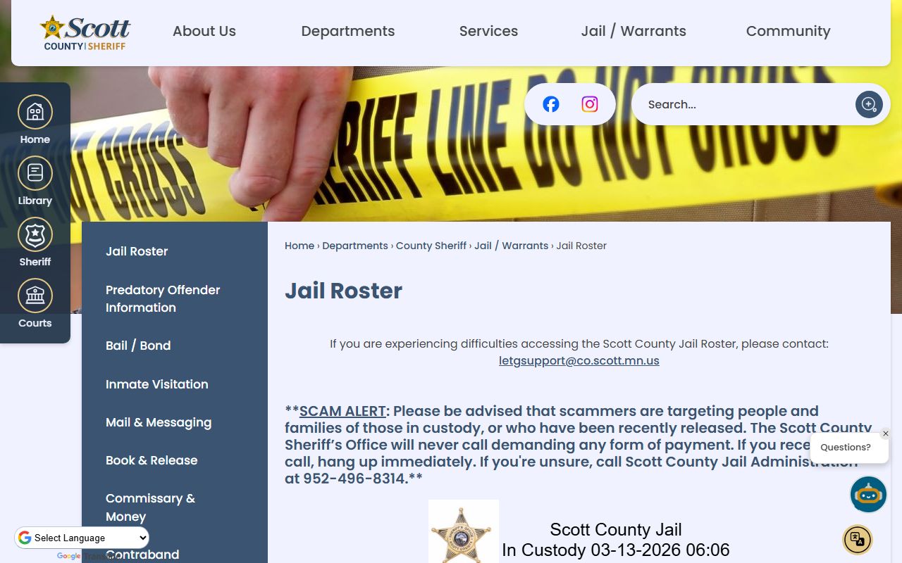 Scott County Jail Roster - Shakopee People Search