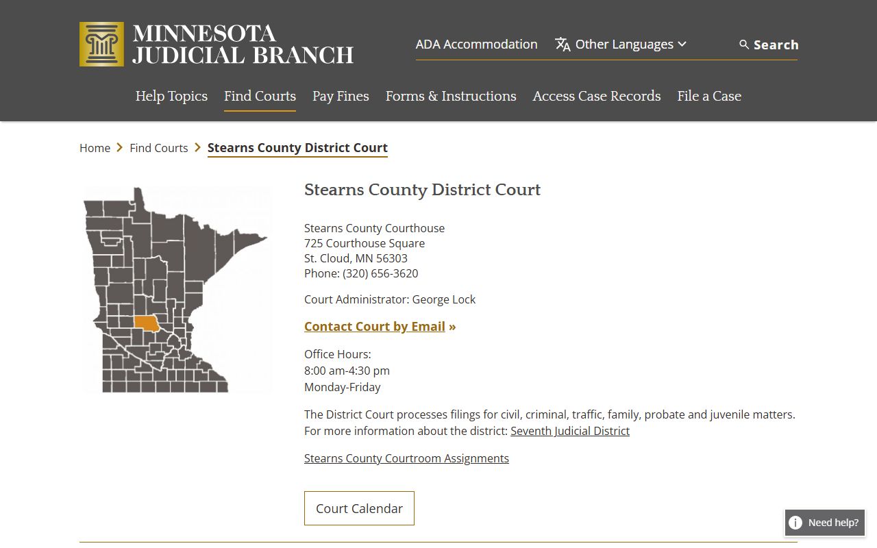 Stearns County People Search - Stearns County District Court Records