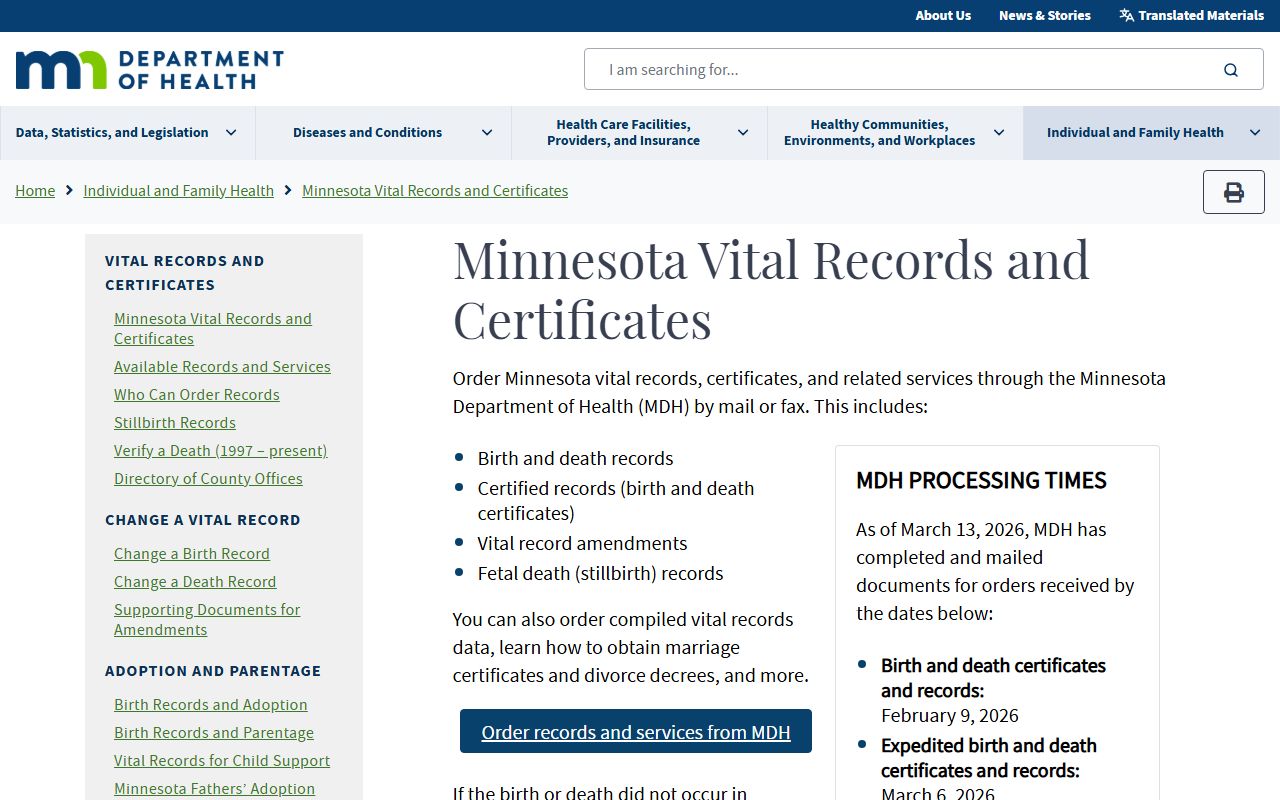 Minnesota People Search - Vital Records